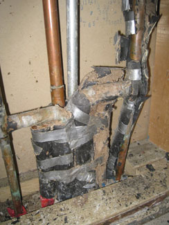 water heater stub plumbing